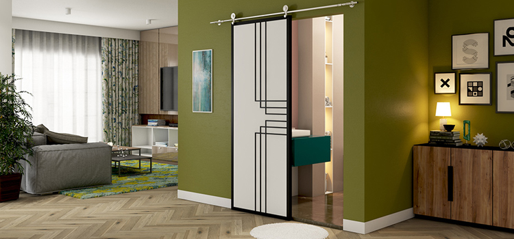 sliding bathroom door installation in Sarasota Springs